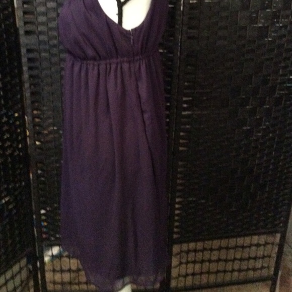 New MERONA Purple One-shoulder DRESS Sheer XS - Picture 5 of 16